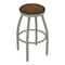 Holland Bar Stool Co 30" Swivel Bar Stool, Nickel Finish, Rein Thatch Seat 80230AN026 - alternate 1